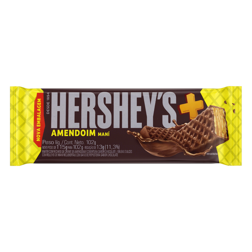 Hershey’s Wafer Amendoim 102gr