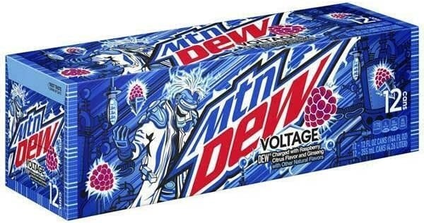 Mountain Dew Voltage Raspberry 355ml ( 12 Pack )