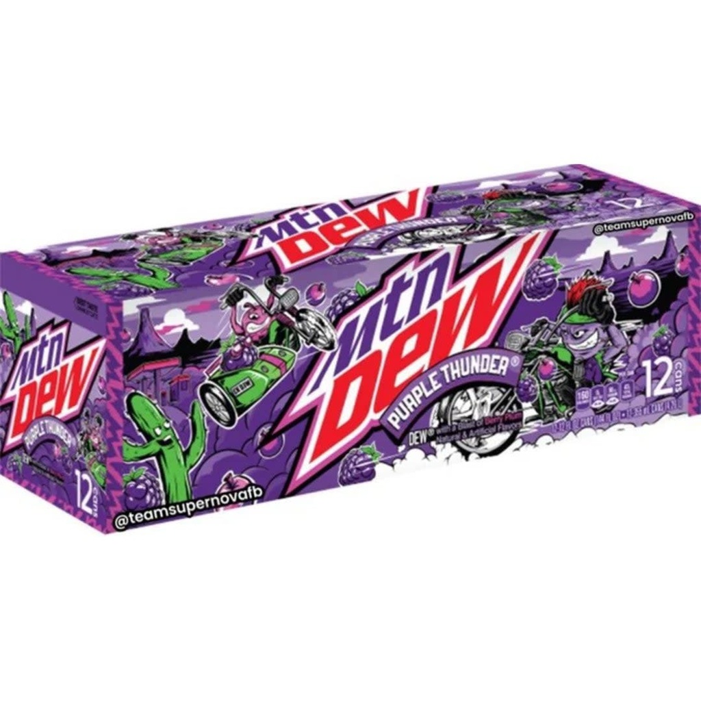 Mountain Dew Purple Thunder 355ml ( 12 Pack )