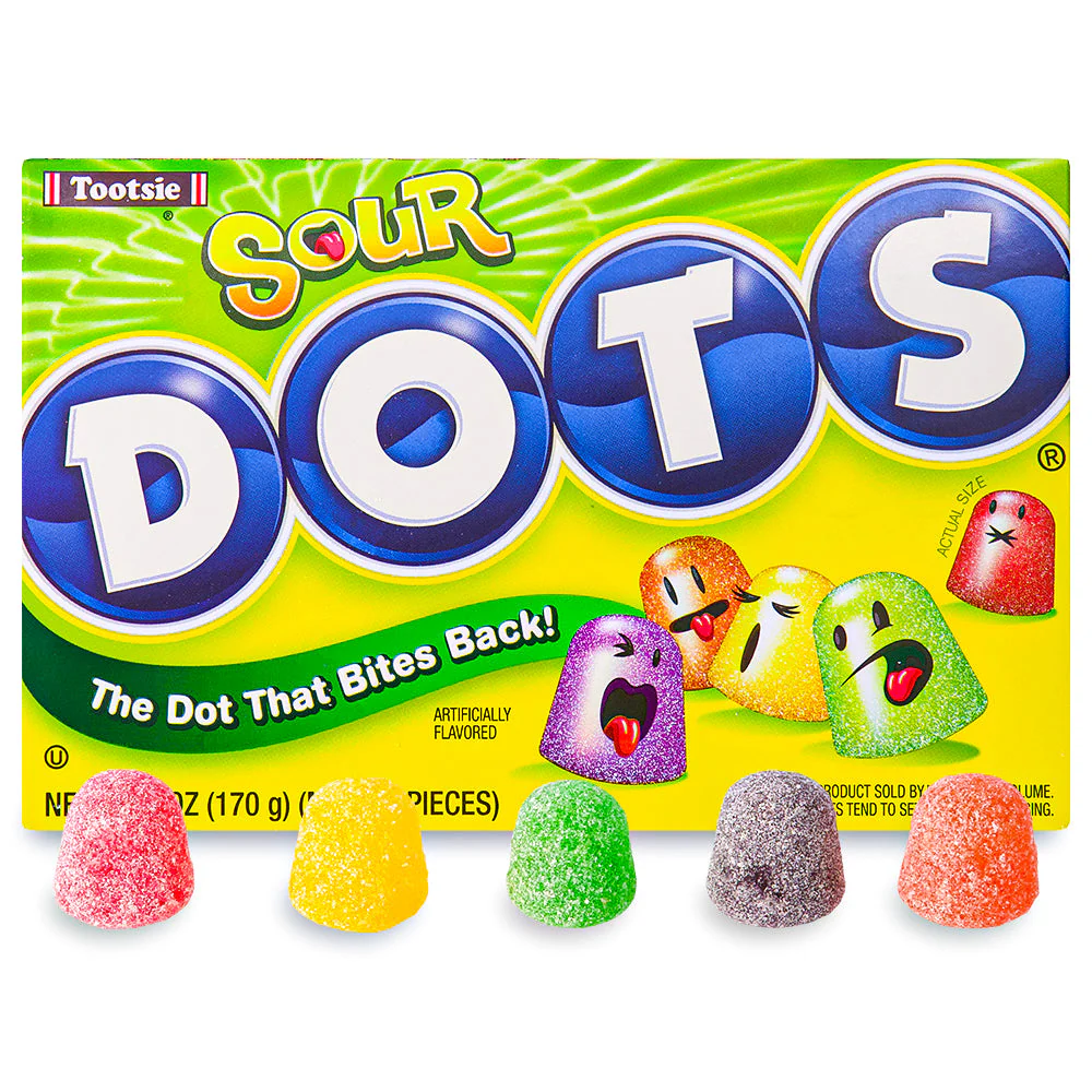 Dots Sour, Assorted Fruit Flavored GumDrops
