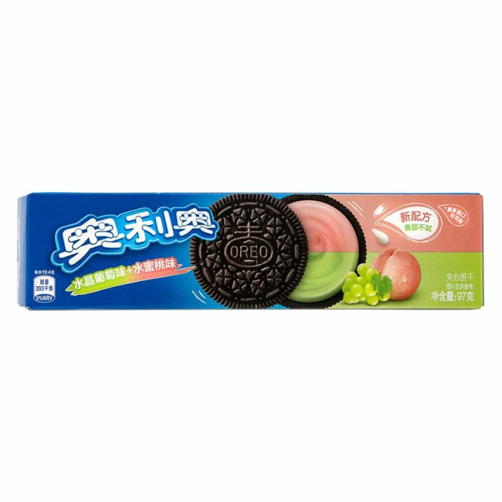 Cookies Oreo Sandwich Biscuit Grape and Peach 97gr