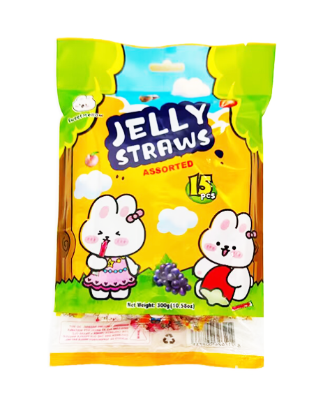 Candy SweetMellow Jelly Straws Assorted Flavors 15pieces 300gr