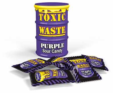 Candy Toxic Waste Purple Sour Candy Drum 42g