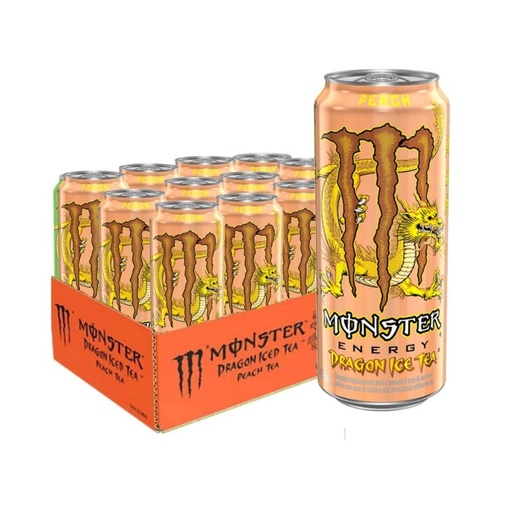 Monster Energy Dragon Ice Tea Peach, pack 6pieces