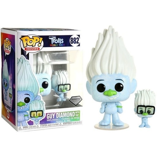 [47004] Funko Movies 0882 Guy Diamond with Tiny Diamond Trolls World Tour Diamond Collection Special Edition