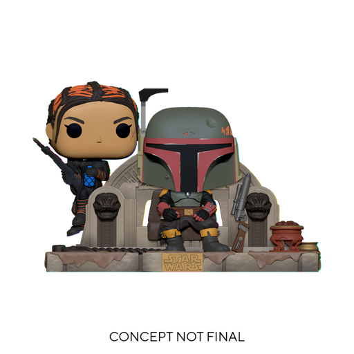 [58391] Funko Star Wars 0486 Boba Fett and Fennec on Throne Moment The Mandalorian