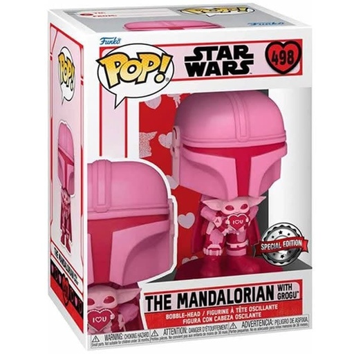 [60122] Funko Star Wars 0498 the Mandalorian with Grogu Valentines Special Edition