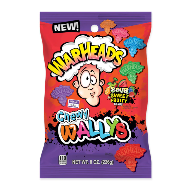 Candy Warheads Chewy Wallys Sour Sweet Fruity 226gr