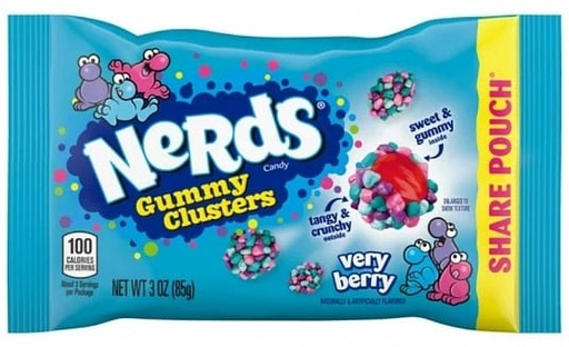 Candy Nerds Gummy Clusters Very Berry 85gr