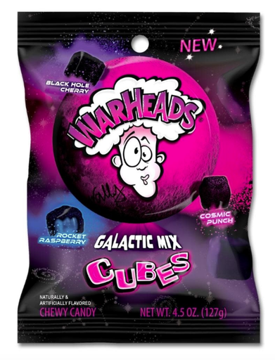 Candy Warheads Galactic Cubes Berry 127gr