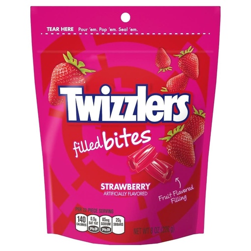 Candy Twizzlers Filled Bites Strawberry 226gr