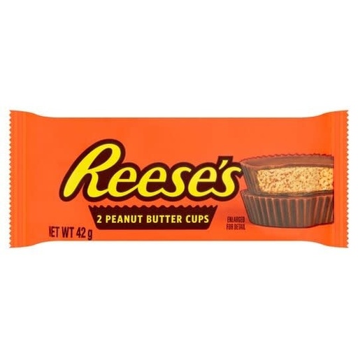 [8719700006213] Chocolate Reese's 2 Peanut Butter Cups 42gr