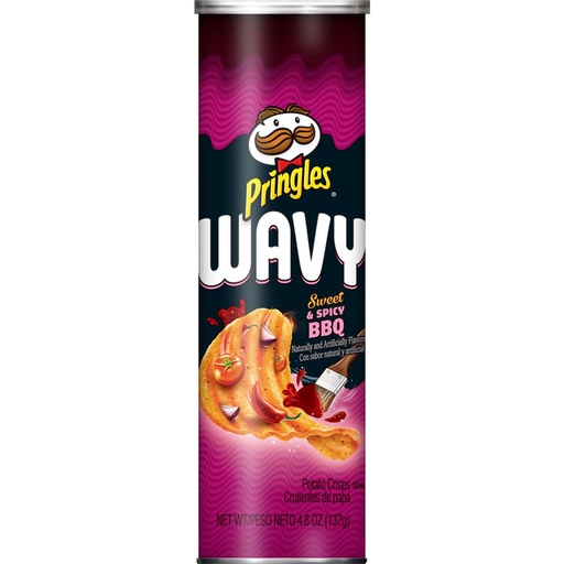 Chips Pringles Wavy Sweet & Tangy BBQ 137gr