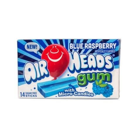Candy Airheads Chewing Gum Blue Raspberry 34gr