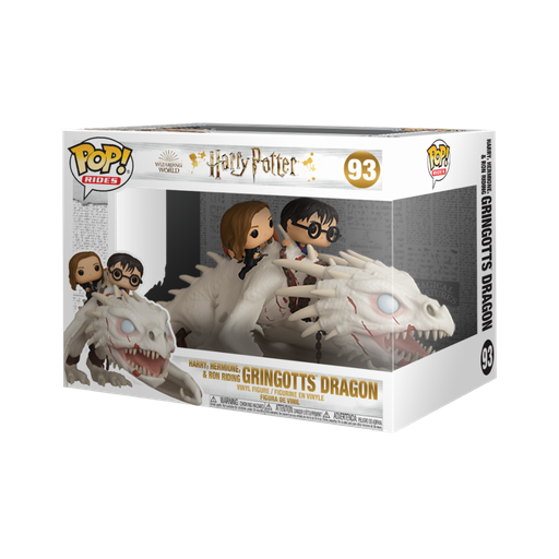 [50815] Funko Harry Potter 093 Ukrainian Ironbelly Gringott's Dragon with Harry Ron and Hermione HP Wizarding World Rides