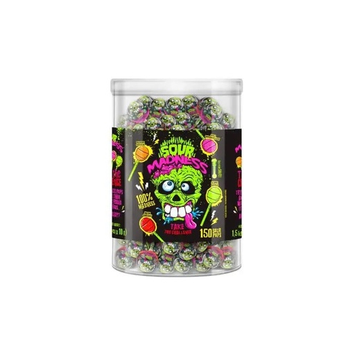 Candy Sour Madness Lollipop Tube