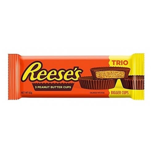 Chocolate Reeseâ€™s 3 Peanut Butter Cups 63gr