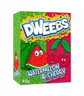 [5056192409263] Candy Dweebs Watermelon & Cherry 45gr