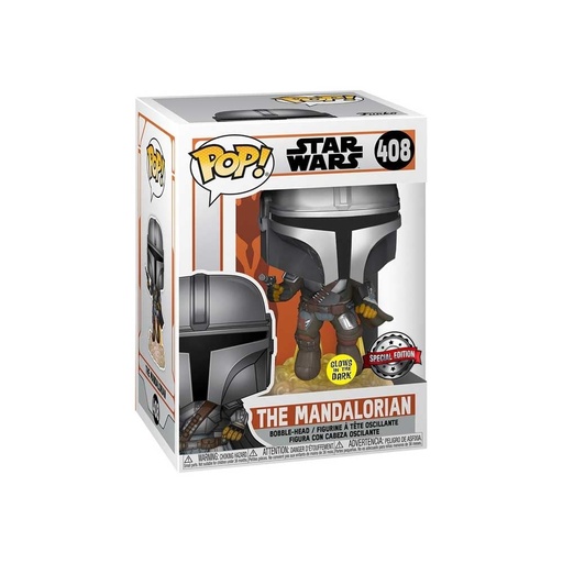 [53878] Funko Star Wars 0408 The Mandalorian Flying with Blaster GITD Special Edition The Mandalorian