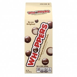 Candy Whoppers Malted Milk Balls Carton 340gr