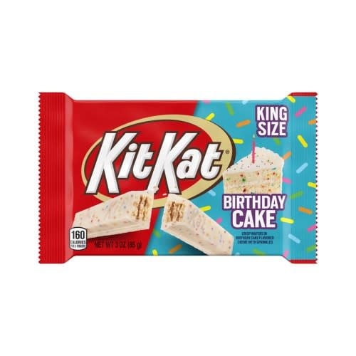 [34000943159] Chocolate Kit Kat Birthday Cake White Creme with Sprinkles 85gr