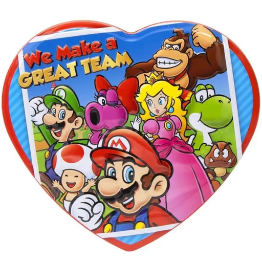 Candy Super Mario Heart Tin With Milk Chocolate