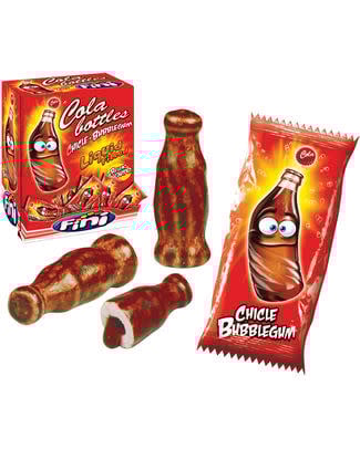 Candy Fini Boom Bubblegum Cola Bottles Liquid Filled