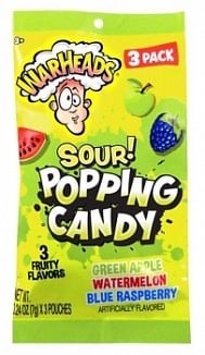 Candy Warheads Sour Popping Candy 3-Pack 21gr