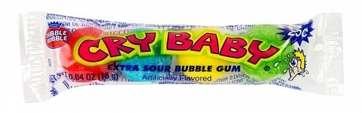 Candy Cry Baby Extra Sour Bubble Gum 4pc