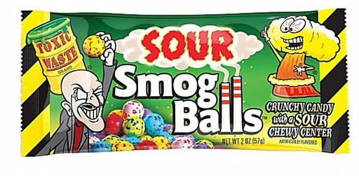 Candy Toxic Waste Sour Smog Balls 48gr