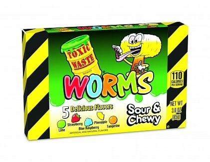Candy Toxic Waste Worms Theatre Box 85gr