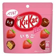 Chocolate Kit Kat Mini Strawberry 45gr Have a Break, Have a Kit Kat