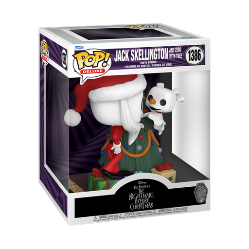 [72382] Funko Disney 1386 TNBC The Nightmare Before Christmas 30th Anniversary, Santa Jack Skellington and Zero with Tree