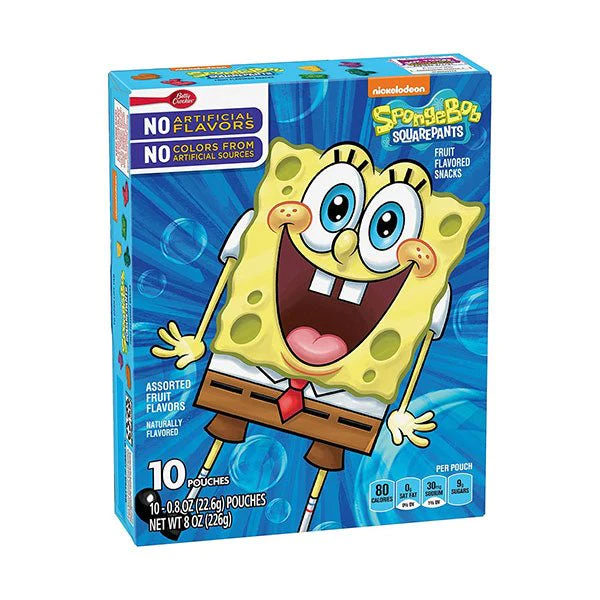 Candy Sponge Bob Fruit Snacks 226gr