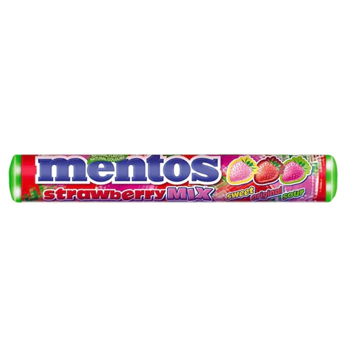 Candy Mentos Strawberry Mix Sweet Original Sour 38gr