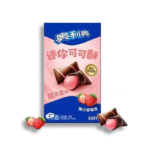 Cookies Oreo Crunchy Cocoa Strawberry 40gr