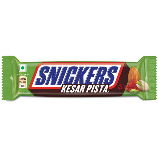 Chocolate Snickers Pistache 42gr India Kesar Pista