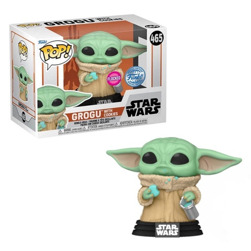 [63618] Funko Star Wars 0465 Grogu with Cookies, Flocked, Funko Special Edition