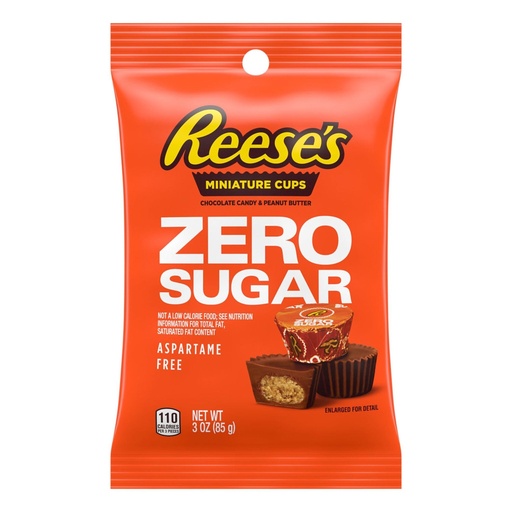 Chocolate Reese's Miniature Cups, Zero Sugar, Aspartame Free 85gr