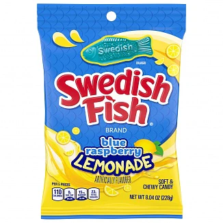 Candy Swedish Fish, Blue RaspBerry Lemonade 228gr