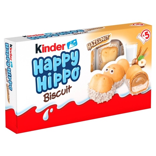 Chocolate Kinder Happy Hippo Biscuit Hazelnut 103gr