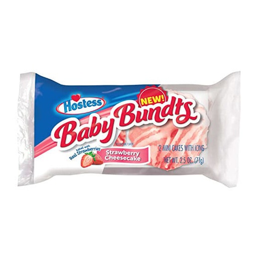 Hostess Baby Bundts Strawberry Cheesecake 2pack 71gr