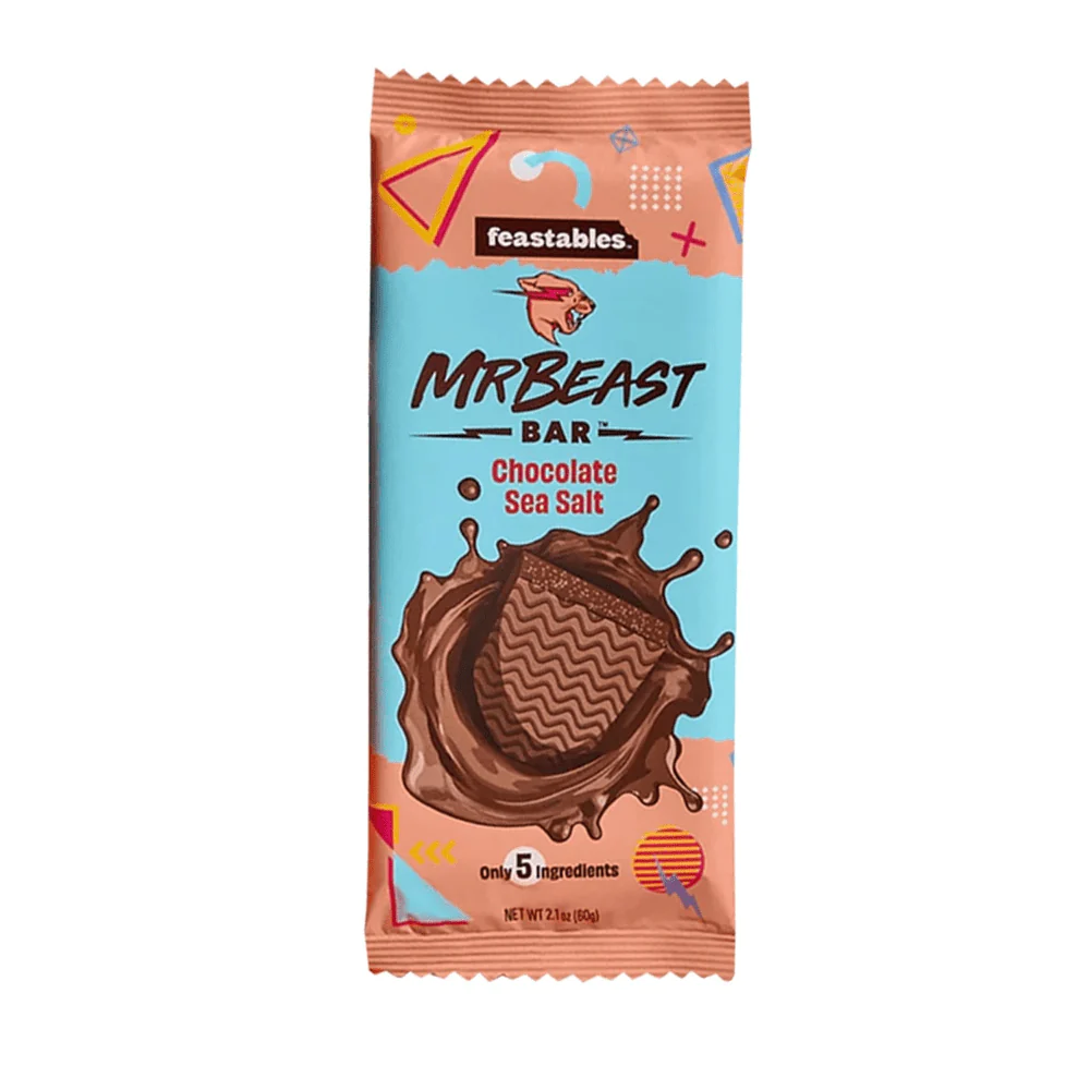 Chocolate Mr. Beast Bar Feastables Seasalt Chocolate Bar 60gr