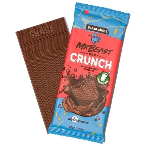 Chocolate Mr Beast Crunch Bar Milk Chocolate 60gr