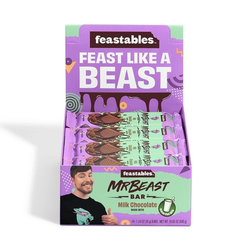 Chocolate Mr Beast Bar Feastables Milk Chocolate, 35gr