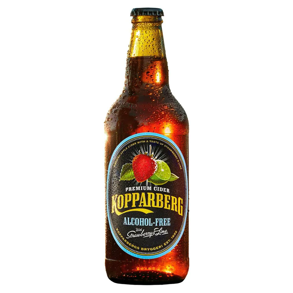 Kopparberg Premium Cider, Strawberry & Lime Alcohol Free 500ml