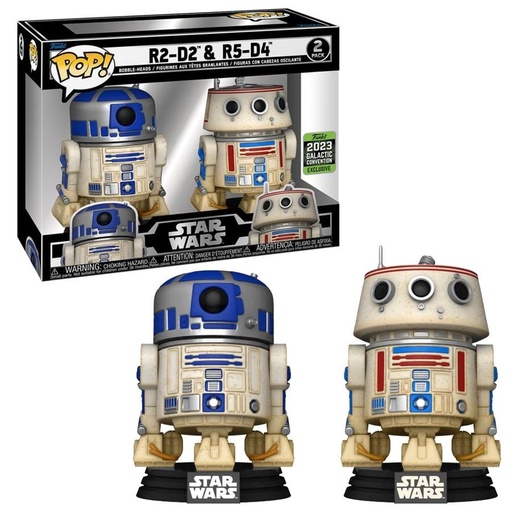 [68750] Funko Star Wars 2pack, R2-D2 & R5-D4, Funko 2023 Galactic Convention Exclusive
