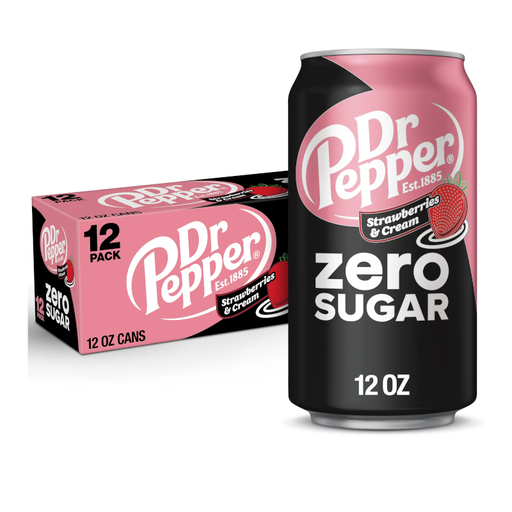 Drink Dr Pepper Strawberry & Cream, Zero Sugar 355ml