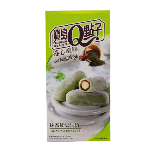 Mochi Taiwan Dessert Green Tea Red Bean Milk Roll 150gr