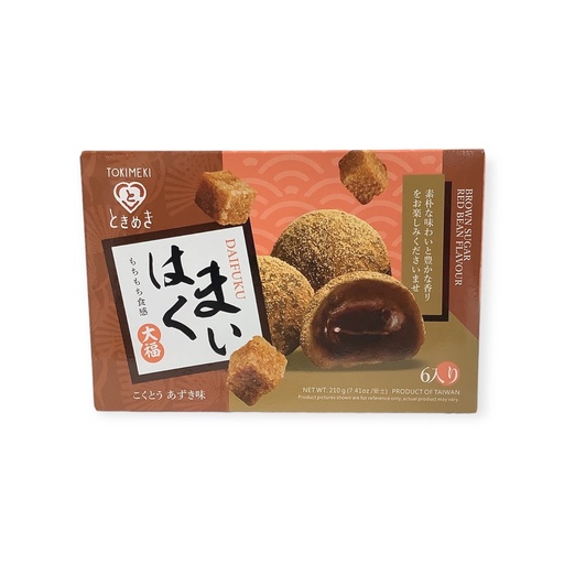 Mochi Tokimeki Daifuku Brown Sugar Red Bean Flavor 210gr